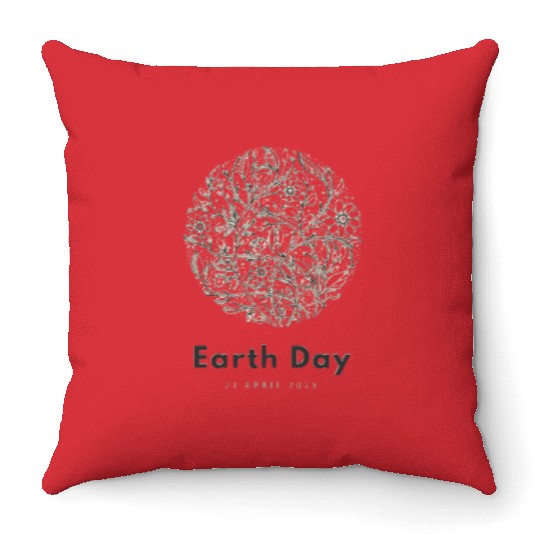 Earth day, save our planet 2023 vintage Throw Pillows