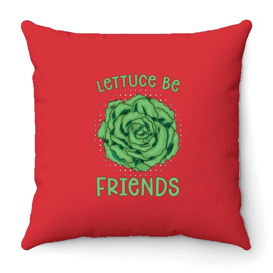 Vegan Chef Lettuce Be Friends Veganism Vegan Chefs Throw Pillows