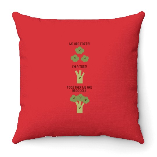 Broccoli Vegatable Throw Pillows