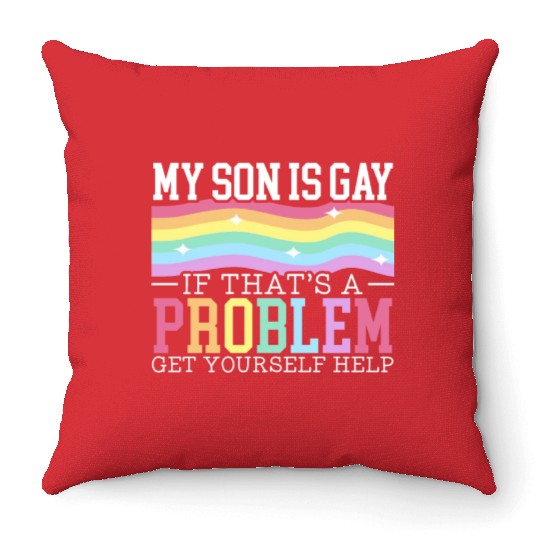 Gay Rights Rainbow Pride Month LGBTQ Gay Pride Throw Pillows