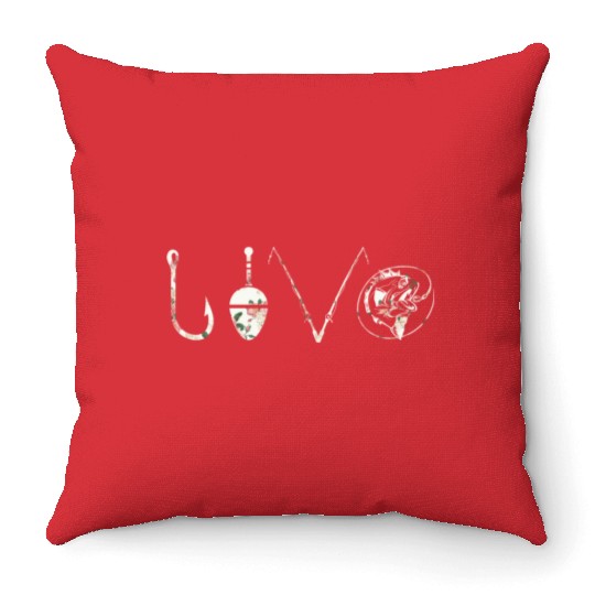 Love Fishing Throw Pillows