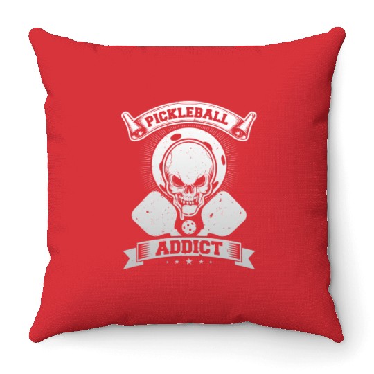 Pickleball Tennis Game Beach Throw Pillows