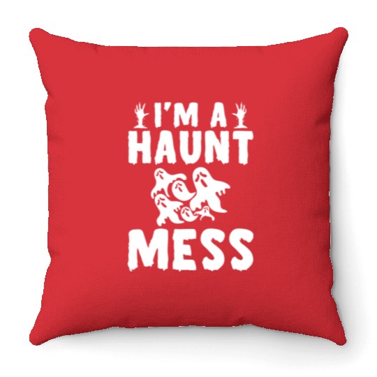 Halloween Paranormal Ghost Hunters Horror Fans Throw Pillows
