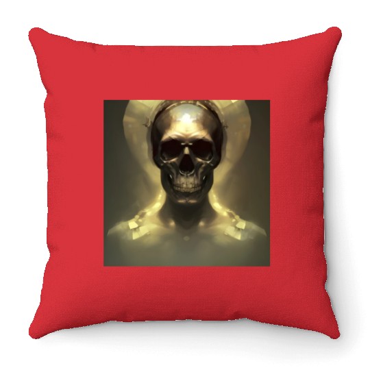 Forest of Red Mushrooms Throw Pillows