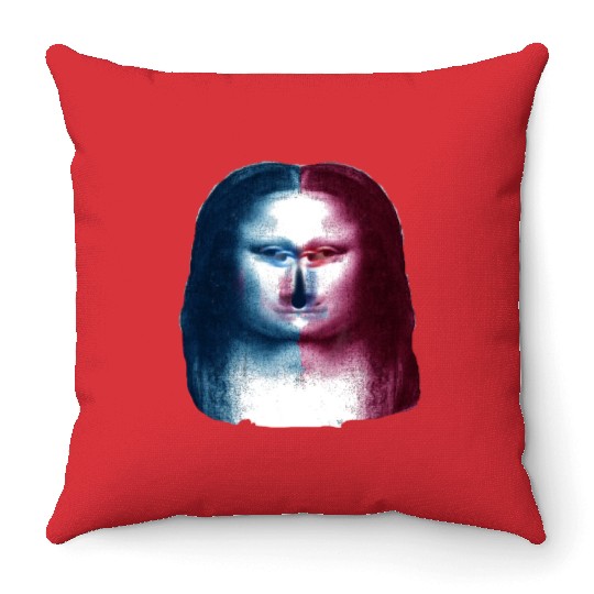Monalisa Concept Leonardo Da Vinci Throw Pillows