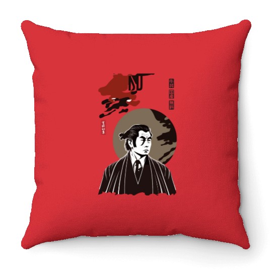 Japan Retro Yakuza Character Throw Pillows