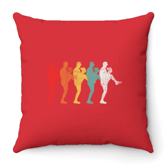 Baseball Pitcher Vintage Throw Pillows