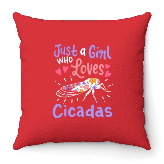 Cicada Insect Cicada Lover Throw Pillows