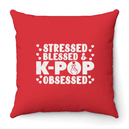 K Pop Fan Korean Pop Music Fashion Music Album Throw Pillows