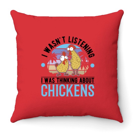 Chickens Chicken Farm Farmer Throw Pillows