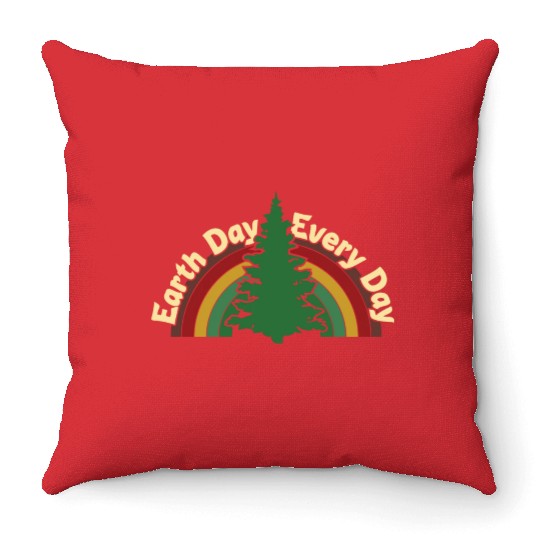 Earth Day Everyday Nature Conservation Awareness Throw Pillows