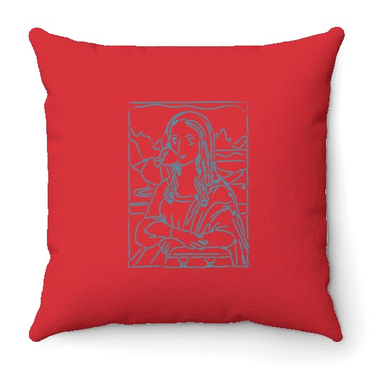 Mona Lisa Throw Pillows