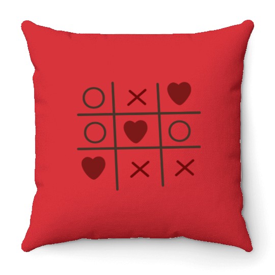 Cool Valentine s Day Criss Cross Heart Throw Pillows