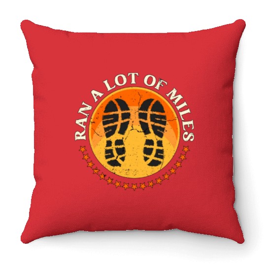 Cross Country Running Ran A Lot Of Miles XC Runner Throw Pillows
