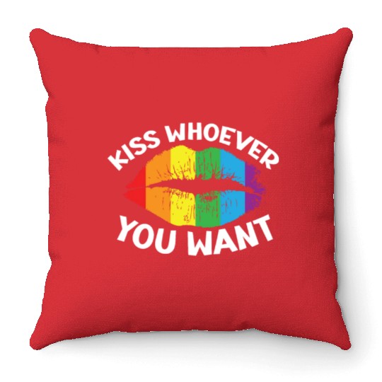 Gay Rights Rainbow Pride LGBTQ Gay Pride Parade Throw Pillows