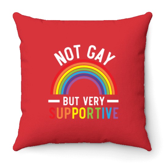 Gay Rights Rainbow Pride LGBTQ Gay Pride Parade Throw Pillows