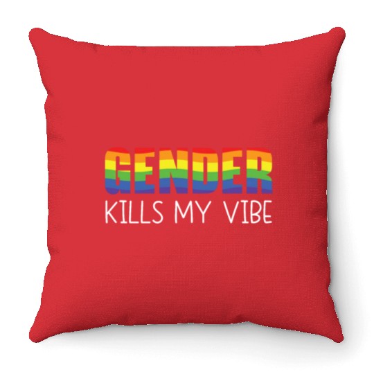 Gay Rights Rainbow Pride LGBTQ Gay Pride Parade Throw Pillows