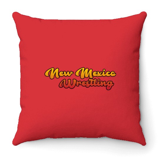 New Mexico Wrestling Throw Pillows