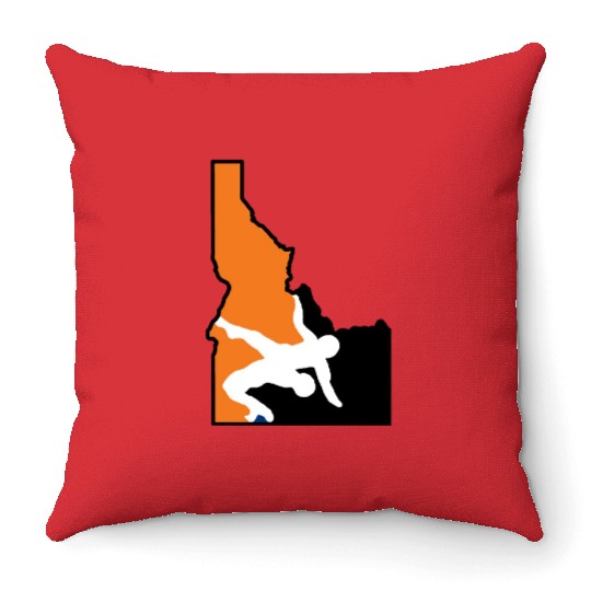 Idaho Wrestling (State Colors) Throw Pillows