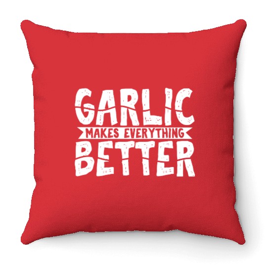 Garlic Garlic Lover Cooking Throw Pillows