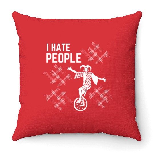 I Hate People Throw Pillows