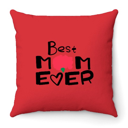 Happy Mother's Day lettering 2 Throw Pillows