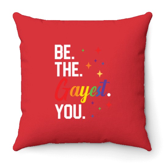 Gay Rights Rainbow Pride Month LGBTQ Gay Pride Throw Pillows