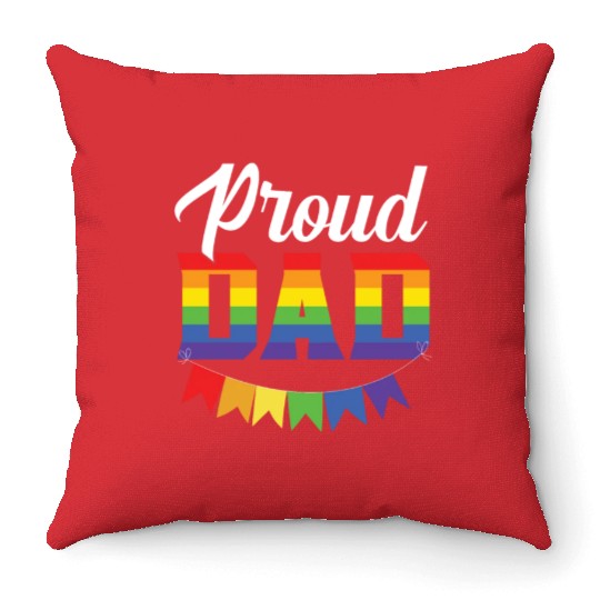 Gay Rights Rainbow Pride Month LGBTQ Gay Pride Throw Pillows