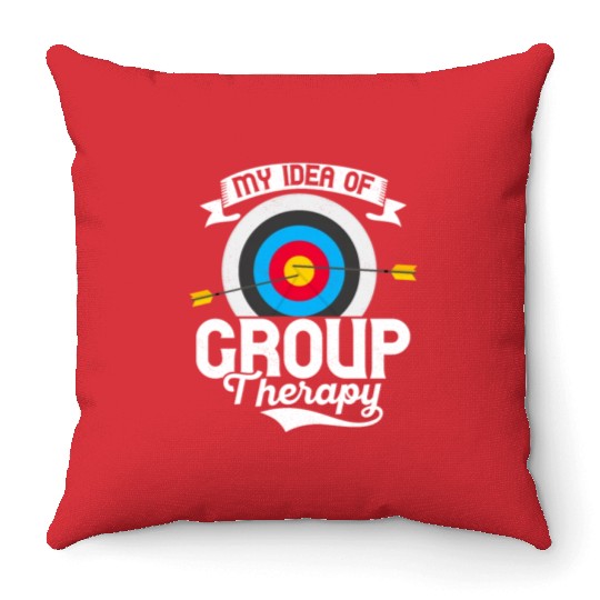 My Idea Of Group Therapy Bow & Arrows Target Arche Throw Pillows