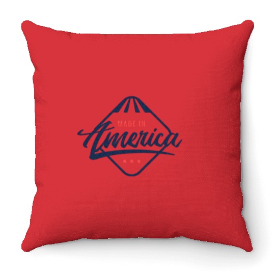 made in America Throw Pillows