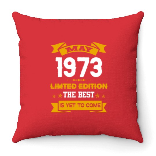 May 1973 Birthday Surprise Throw Pillows