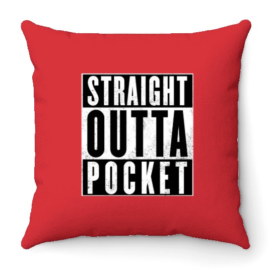 Straight Outta Pocket Throw Pillows