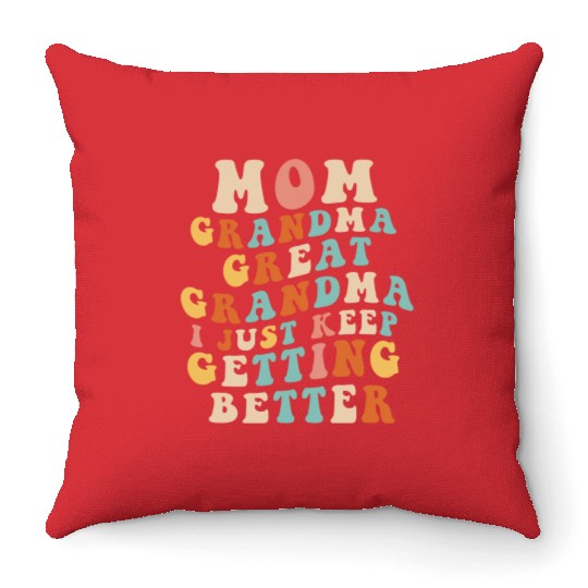 Great Grandma Throw Pillows Women Mom Grandma Gigi Mama