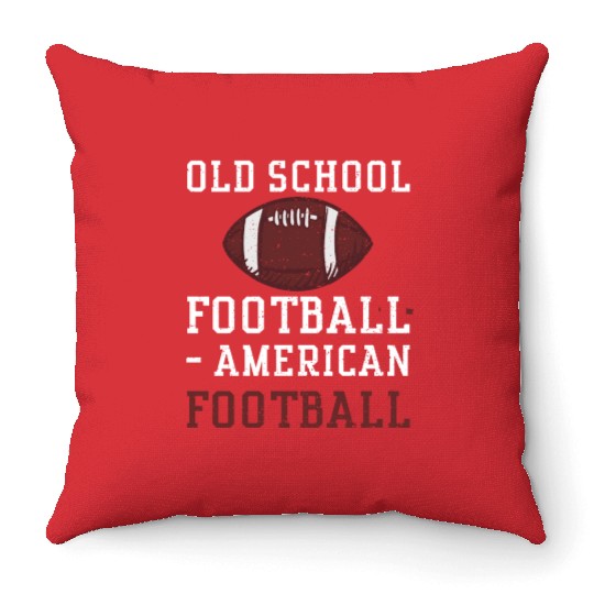 Old School Football - American F... Throw Pillows