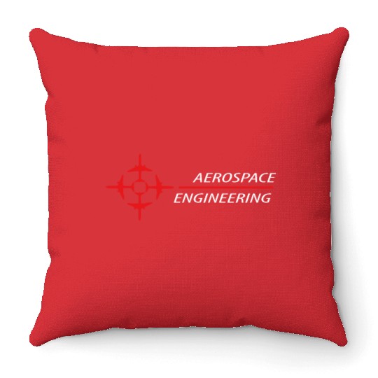 aerospace engineering text, aircraft logo Throw Pillows