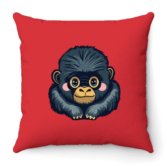 Stylish Gorilla Throw Pillows