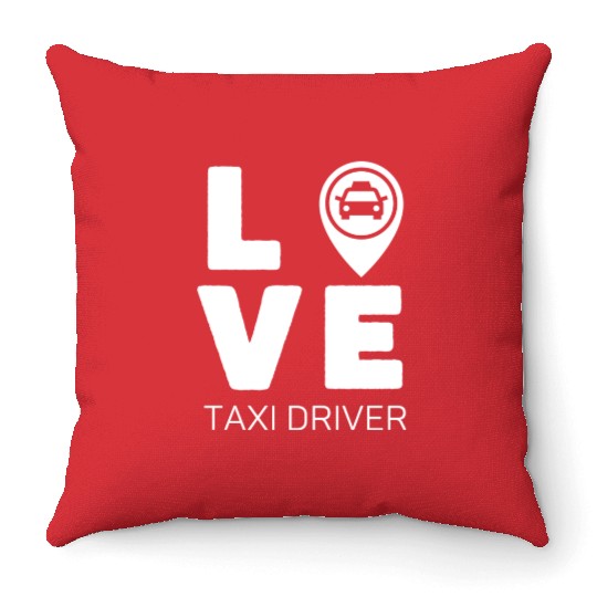 Love Taxi Driver Throw Pillows
