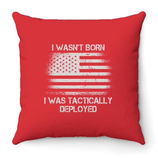Patriotic Army Veteran Us Soldier Saying Throw Pillows