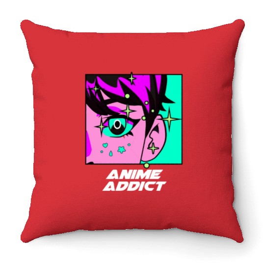 Anime Lover Manga Kawaii Japanese Animation Cute E Throw Pillows