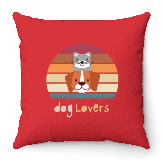 Dog Lovers Cute Gifts For Animal Lovers Throw Pillows