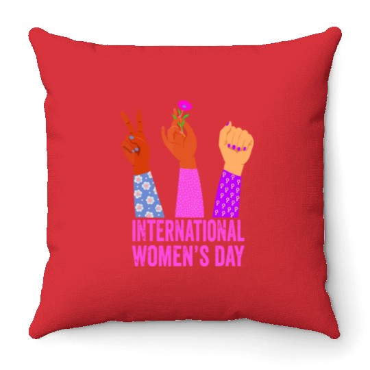 International Women's Day 2023 - Womens Embrace Eq Throw Pillows