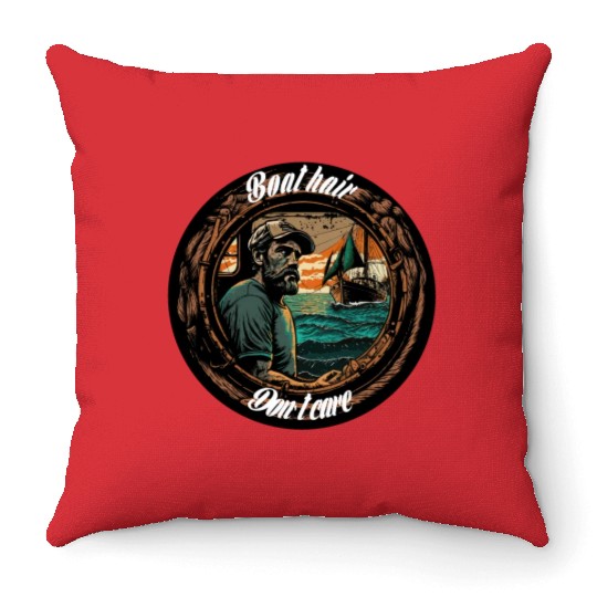 Boat Owner Throw Pillows Design With Saying, Gift Idea