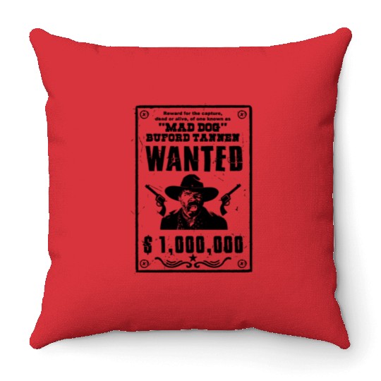 Mad dog Throw Pillows