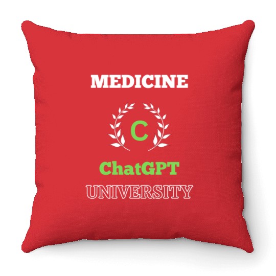 Medicine ChatGPT University Throw Pillows