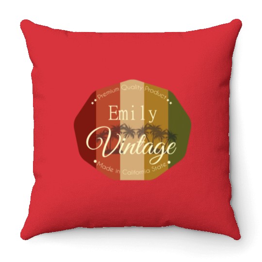 Emily Vintage Design Throw Pillows