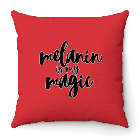 Magic Melanin Throw Pillows