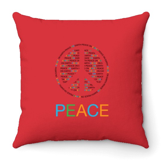 Peace On Earth Throw Pillows