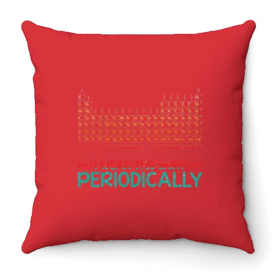 Funny Retro Vintage Science Chemistry Teacher Throw Pillows