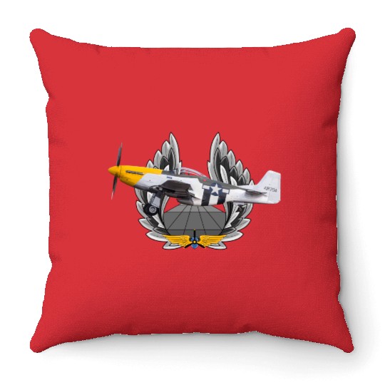 P-51 Throw Pillows