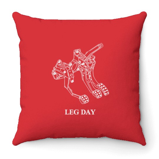 Leg Day - Auto - Funny Gift Idea Throw Pillows